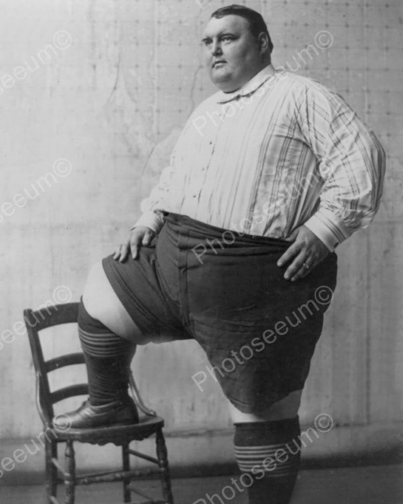 Big Joe Poses "Biggest Man in the World" 8x10 Reprint Of Old Photo Photoseeum
